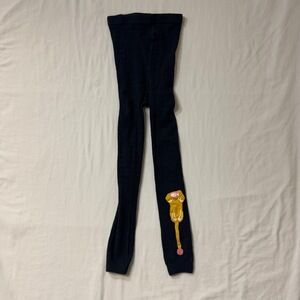 Cat Leggings Girls Large Back Cable Knit Tail Applique Tights Playful Fall Cute